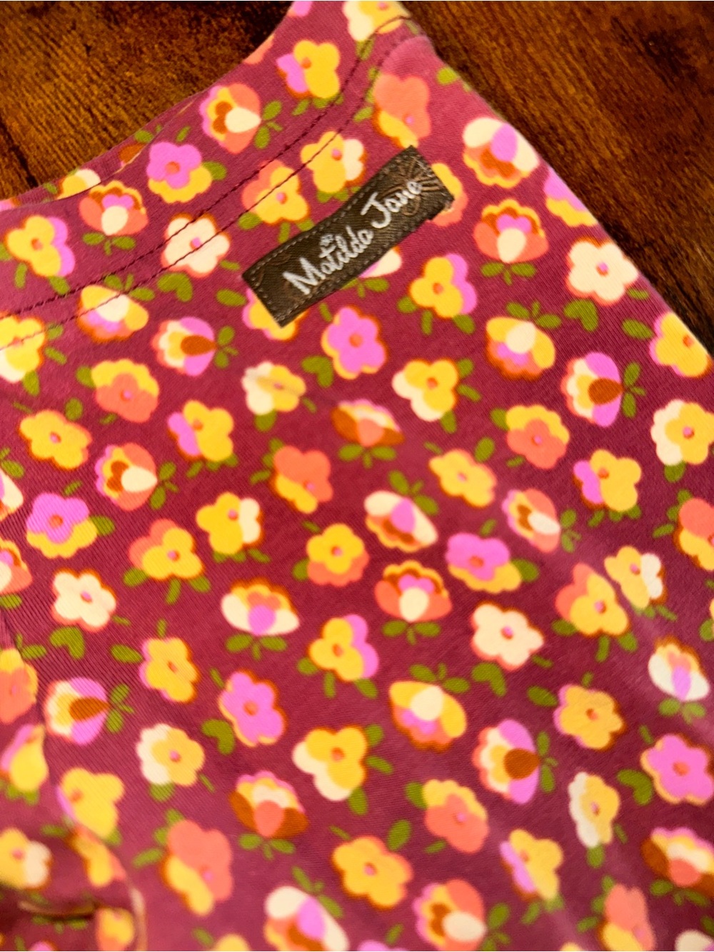 Matilda Jane Purple-Pink Floral Ruffle Leggings - Picture 3 of 5